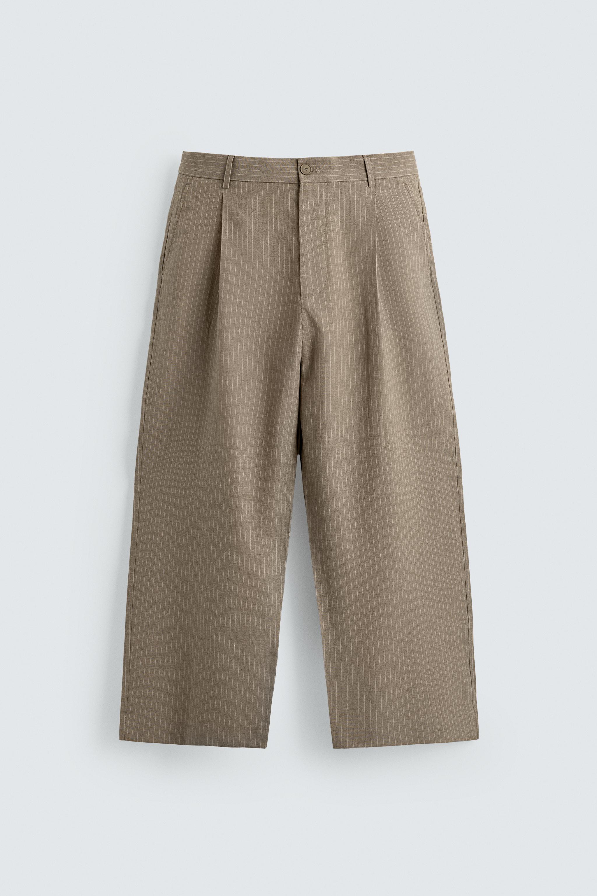 PANTALON RELAXED EN LIN ET COTON